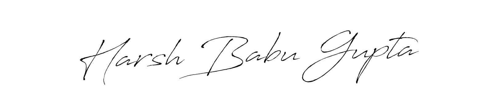 Create a beautiful signature design for name Harsh Babu Gupta. With this signature (Antro_Vectra) fonts, you can make a handwritten signature for free. Harsh Babu Gupta signature style 6 images and pictures png