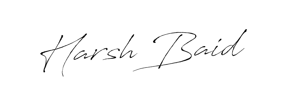 Create a beautiful signature design for name Harsh Baid. With this signature (Antro_Vectra) fonts, you can make a handwritten signature for free. Harsh Baid signature style 6 images and pictures png