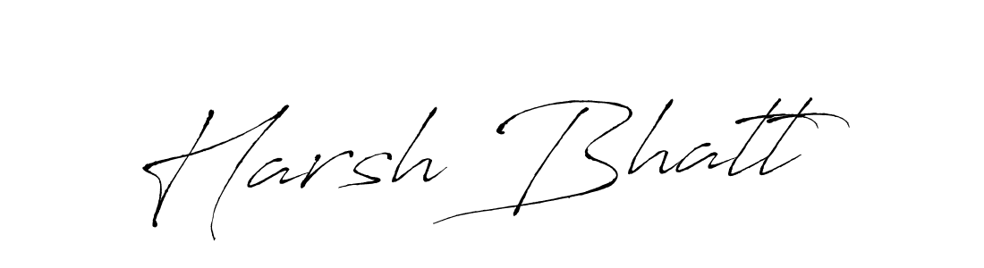 Design your own signature with our free online signature maker. With this signature software, you can create a handwritten (Antro_Vectra) signature for name Harsh Bhatt. Harsh Bhatt signature style 6 images and pictures png