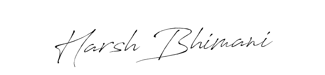 How to make Harsh Bhimani signature? Antro_Vectra is a professional autograph style. Create handwritten signature for Harsh Bhimani name. Harsh Bhimani signature style 6 images and pictures png