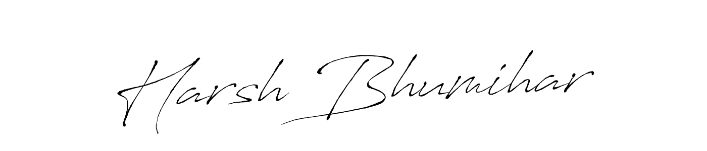 Antro_Vectra is a professional signature style that is perfect for those who want to add a touch of class to their signature. It is also a great choice for those who want to make their signature more unique. Get Harsh Bhumihar name to fancy signature for free. Harsh Bhumihar signature style 6 images and pictures png