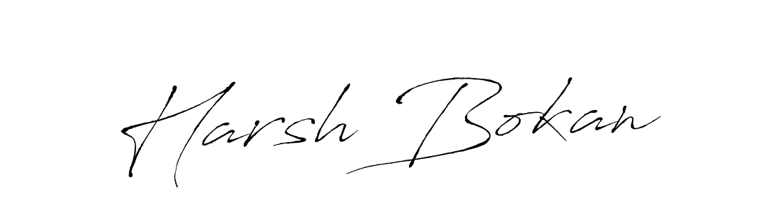 How to make Harsh Bokan name signature. Use Antro_Vectra style for creating short signs online. This is the latest handwritten sign. Harsh Bokan signature style 6 images and pictures png