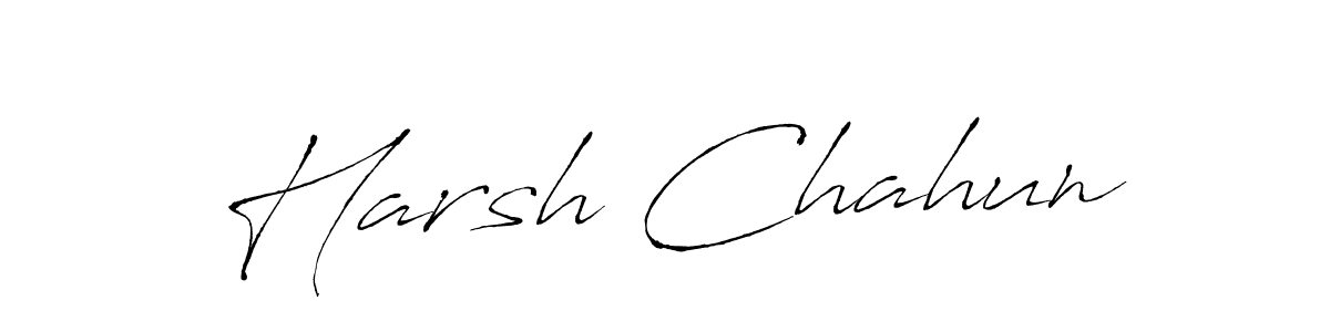 This is the best signature style for the Harsh Chahun name. Also you like these signature font (Antro_Vectra). Mix name signature. Harsh Chahun signature style 6 images and pictures png
