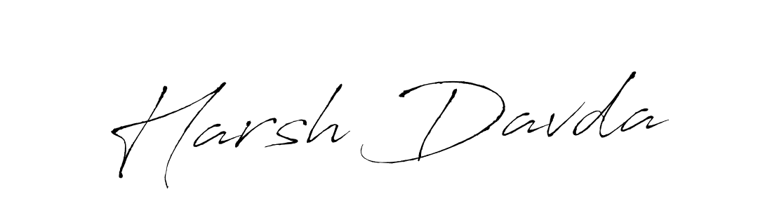 How to make Harsh Davda name signature. Use Antro_Vectra style for creating short signs online. This is the latest handwritten sign. Harsh Davda signature style 6 images and pictures png