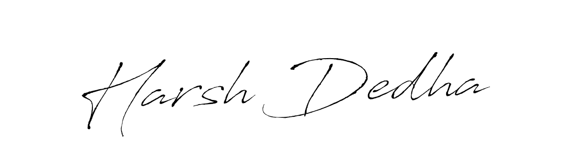 How to make Harsh Dedha name signature. Use Antro_Vectra style for creating short signs online. This is the latest handwritten sign. Harsh Dedha signature style 6 images and pictures png