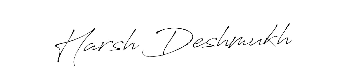 It looks lik you need a new signature style for name Harsh Deshmukh. Design unique handwritten (Antro_Vectra) signature with our free signature maker in just a few clicks. Harsh Deshmukh signature style 6 images and pictures png