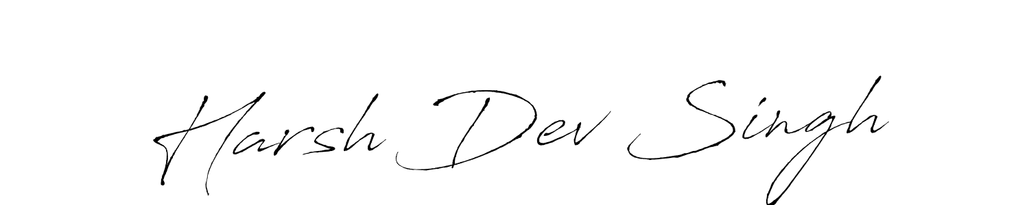 Create a beautiful signature design for name Harsh Dev Singh. With this signature (Antro_Vectra) fonts, you can make a handwritten signature for free. Harsh Dev Singh signature style 6 images and pictures png
