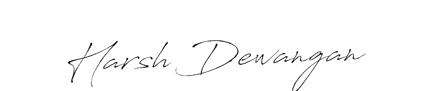 How to make Harsh Dewangan name signature. Use Antro_Vectra style for creating short signs online. This is the latest handwritten sign. Harsh Dewangan signature style 6 images and pictures png