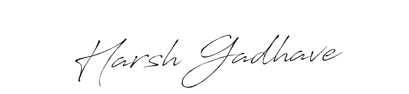 Use a signature maker to create a handwritten signature online. With this signature software, you can design (Antro_Vectra) your own signature for name Harsh Gadhave. Harsh Gadhave signature style 6 images and pictures png