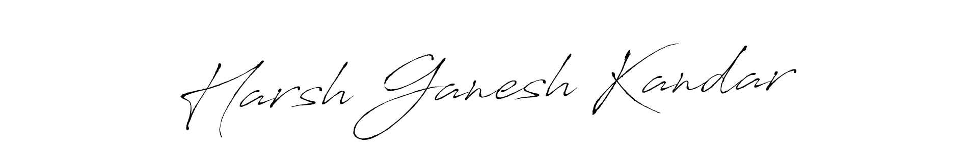 Antro_Vectra is a professional signature style that is perfect for those who want to add a touch of class to their signature. It is also a great choice for those who want to make their signature more unique. Get Harsh Ganesh Kandar name to fancy signature for free. Harsh Ganesh Kandar signature style 6 images and pictures png