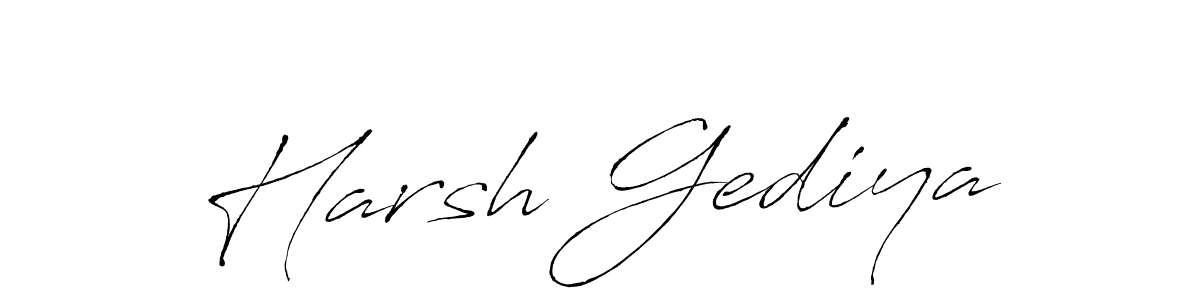 Use a signature maker to create a handwritten signature online. With this signature software, you can design (Antro_Vectra) your own signature for name Harsh Gediya. Harsh Gediya signature style 6 images and pictures png