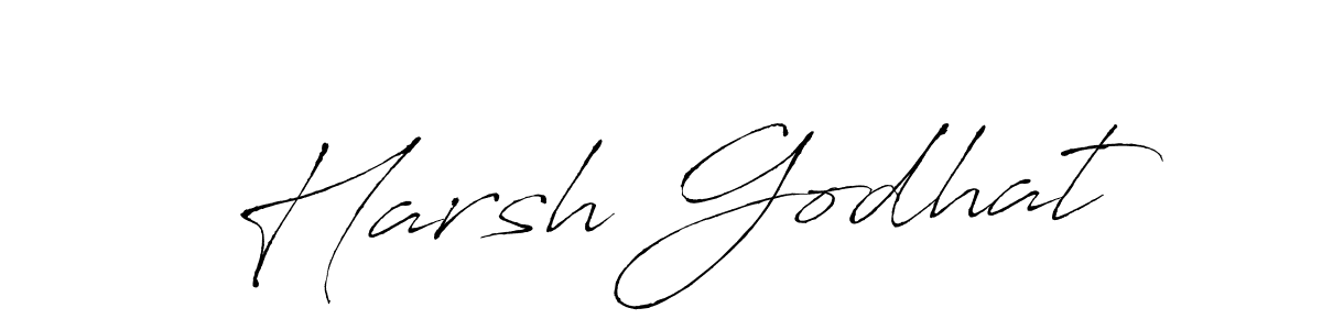Design your own signature with our free online signature maker. With this signature software, you can create a handwritten (Antro_Vectra) signature for name Harsh Godhat. Harsh Godhat signature style 6 images and pictures png