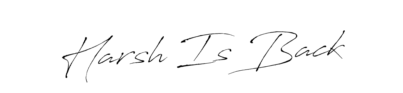 How to make Harsh Is Back name signature. Use Antro_Vectra style for creating short signs online. This is the latest handwritten sign. Harsh Is Back signature style 6 images and pictures png