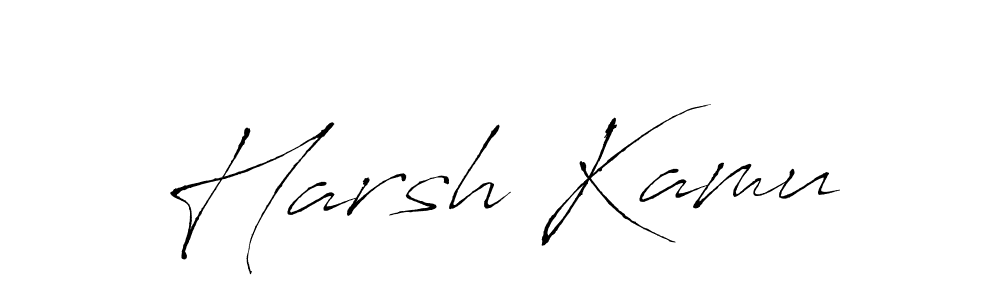 Design your own signature with our free online signature maker. With this signature software, you can create a handwritten (Antro_Vectra) signature for name Harsh Kamu. Harsh Kamu signature style 6 images and pictures png