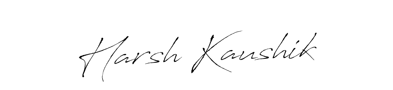 Harsh Kaushik stylish signature style. Best Handwritten Sign (Antro_Vectra) for my name. Handwritten Signature Collection Ideas for my name Harsh Kaushik. Harsh Kaushik signature style 6 images and pictures png