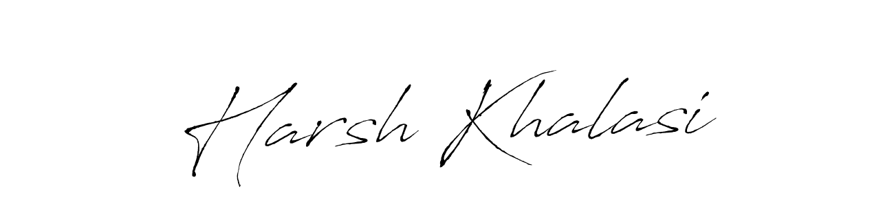 Design your own signature with our free online signature maker. With this signature software, you can create a handwritten (Antro_Vectra) signature for name Harsh Khalasi. Harsh Khalasi signature style 6 images and pictures png