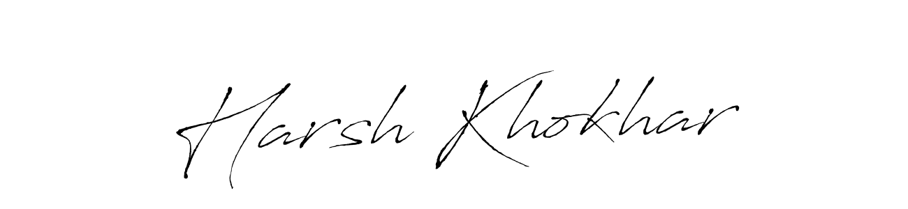 This is the best signature style for the Harsh Khokhar name. Also you like these signature font (Antro_Vectra). Mix name signature. Harsh Khokhar signature style 6 images and pictures png