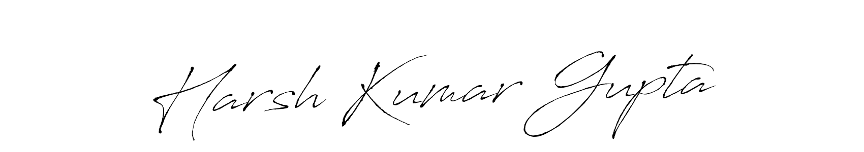 How to make Harsh Kumar Gupta name signature. Use Antro_Vectra style for creating short signs online. This is the latest handwritten sign. Harsh Kumar Gupta signature style 6 images and pictures png