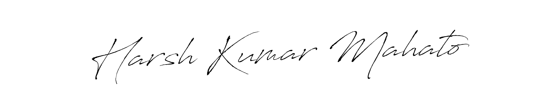 Create a beautiful signature design for name Harsh Kumar Mahato. With this signature (Antro_Vectra) fonts, you can make a handwritten signature for free. Harsh Kumar Mahato signature style 6 images and pictures png