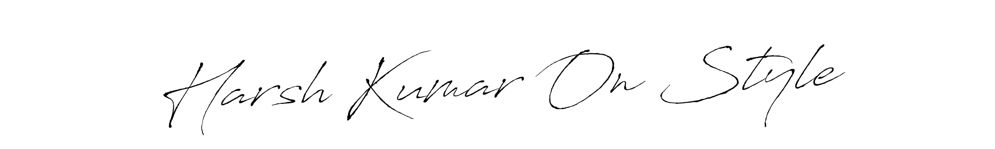 Also You can easily find your signature by using the search form. We will create Harsh Kumar On Style name handwritten signature images for you free of cost using Antro_Vectra sign style. Harsh Kumar On Style signature style 6 images and pictures png