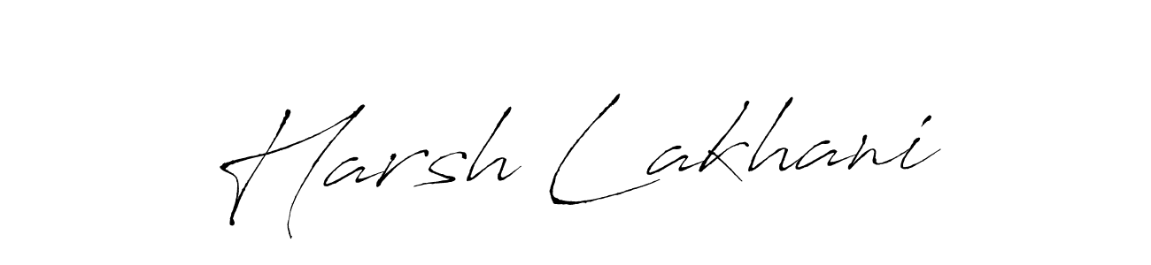 Design your own signature with our free online signature maker. With this signature software, you can create a handwritten (Antro_Vectra) signature for name Harsh Lakhani. Harsh Lakhani signature style 6 images and pictures png