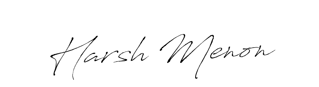Make a beautiful signature design for name Harsh Menon. With this signature (Antro_Vectra) style, you can create a handwritten signature for free. Harsh Menon signature style 6 images and pictures png