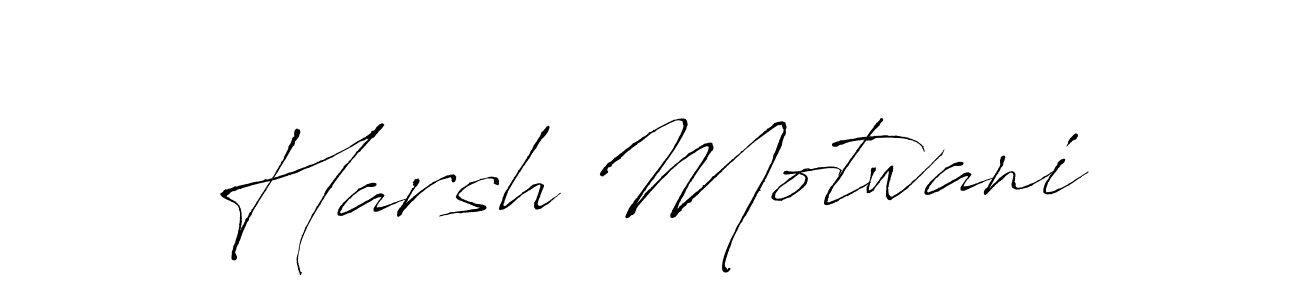 Design your own signature with our free online signature maker. With this signature software, you can create a handwritten (Antro_Vectra) signature for name Harsh Motwani. Harsh Motwani signature style 6 images and pictures png