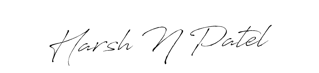 Make a beautiful signature design for name Harsh N Patel. With this signature (Antro_Vectra) style, you can create a handwritten signature for free. Harsh N Patel signature style 6 images and pictures png