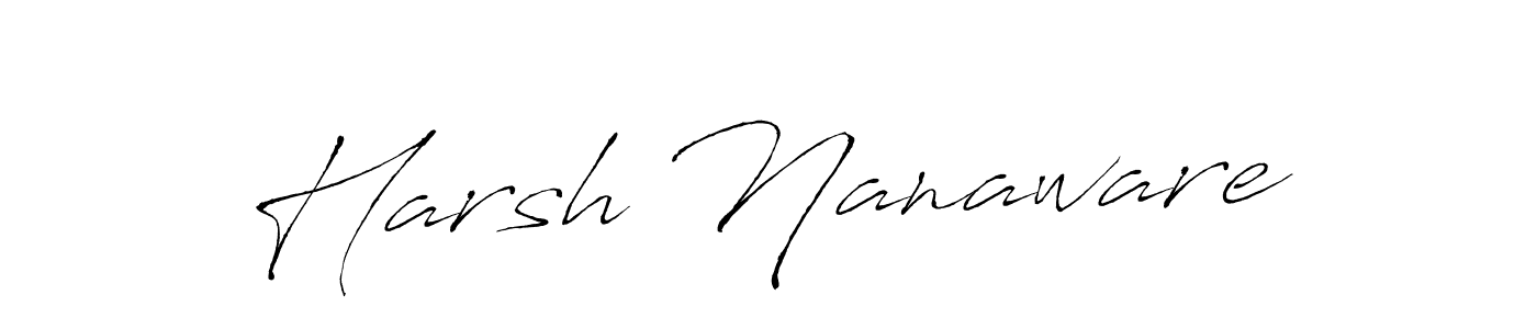 Use a signature maker to create a handwritten signature online. With this signature software, you can design (Antro_Vectra) your own signature for name Harsh Nanaware. Harsh Nanaware signature style 6 images and pictures png