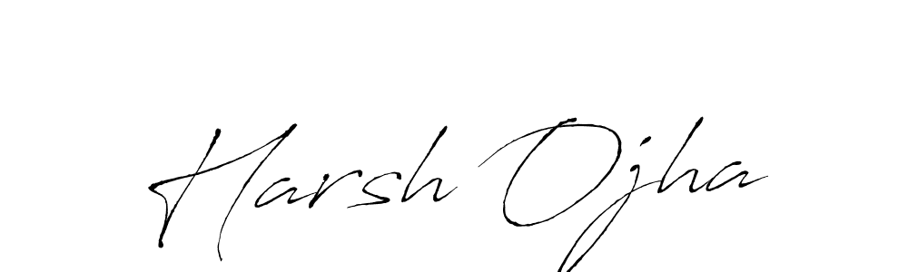 Make a beautiful signature design for name Harsh Ojha. With this signature (Antro_Vectra) style, you can create a handwritten signature for free. Harsh Ojha signature style 6 images and pictures png