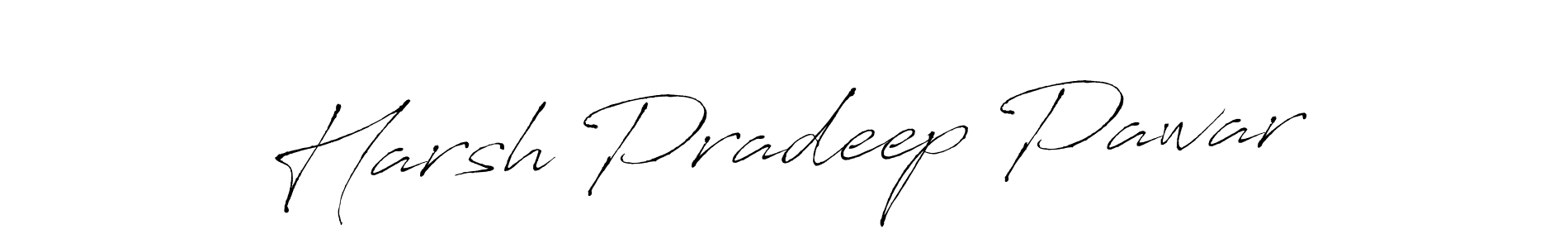 How to make Harsh Pradeep Pawar name signature. Use Antro_Vectra style for creating short signs online. This is the latest handwritten sign. Harsh Pradeep Pawar signature style 6 images and pictures png