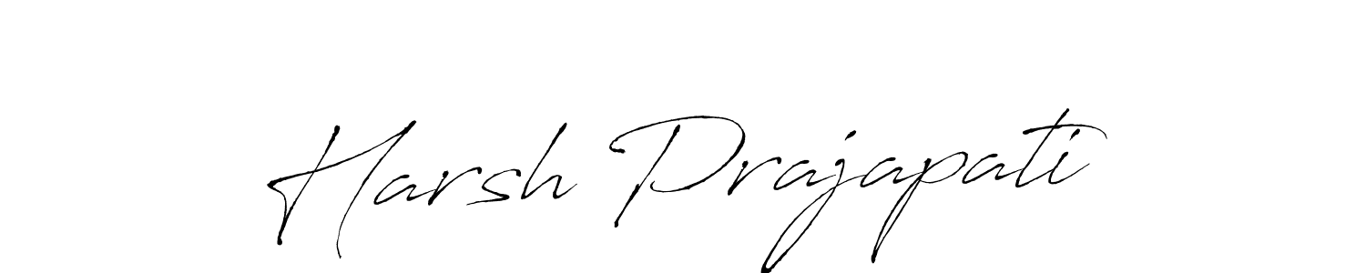 How to make Harsh Prajapati name signature. Use Antro_Vectra style for creating short signs online. This is the latest handwritten sign. Harsh Prajapati signature style 6 images and pictures png