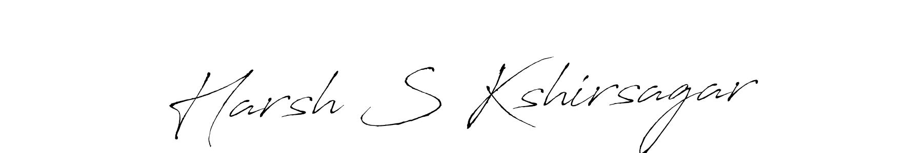 Harsh S Kshirsagar stylish signature style. Best Handwritten Sign (Antro_Vectra) for my name. Handwritten Signature Collection Ideas for my name Harsh S Kshirsagar. Harsh S Kshirsagar signature style 6 images and pictures png