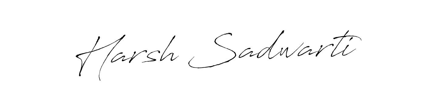 How to make Harsh Sadwarti name signature. Use Antro_Vectra style for creating short signs online. This is the latest handwritten sign. Harsh Sadwarti signature style 6 images and pictures png