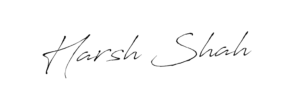 Harsh Shah stylish signature style. Best Handwritten Sign (Antro_Vectra) for my name. Handwritten Signature Collection Ideas for my name Harsh Shah. Harsh Shah signature style 6 images and pictures png