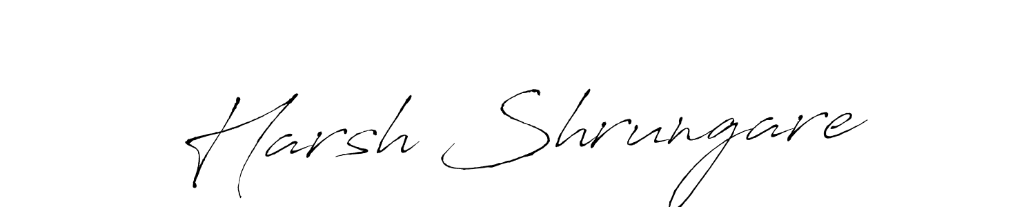 if you are searching for the best signature style for your name Harsh Shrungare. so please give up your signature search. here we have designed multiple signature styles  using Antro_Vectra. Harsh Shrungare signature style 6 images and pictures png