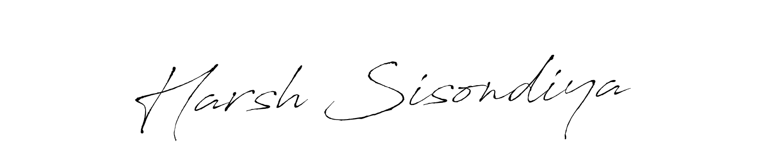 Create a beautiful signature design for name Harsh Sisondiya. With this signature (Antro_Vectra) fonts, you can make a handwritten signature for free. Harsh Sisondiya signature style 6 images and pictures png