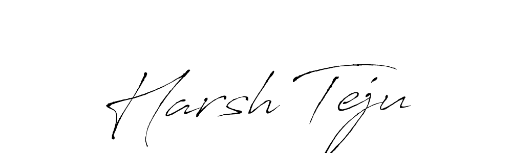 Antro_Vectra is a professional signature style that is perfect for those who want to add a touch of class to their signature. It is also a great choice for those who want to make their signature more unique. Get Harsh Teju name to fancy signature for free. Harsh Teju signature style 6 images and pictures png