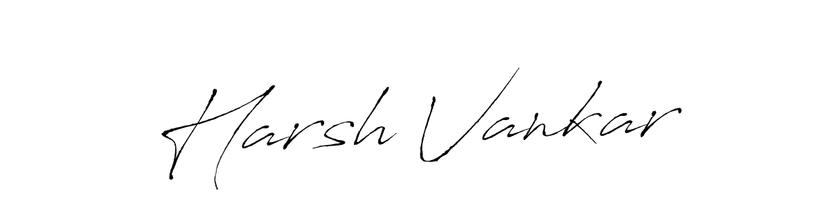 How to make Harsh Vankar name signature. Use Antro_Vectra style for creating short signs online. This is the latest handwritten sign. Harsh Vankar signature style 6 images and pictures png