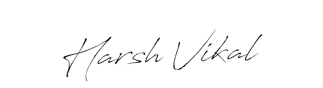 How to make Harsh Vikal name signature. Use Antro_Vectra style for creating short signs online. This is the latest handwritten sign. Harsh Vikal signature style 6 images and pictures png