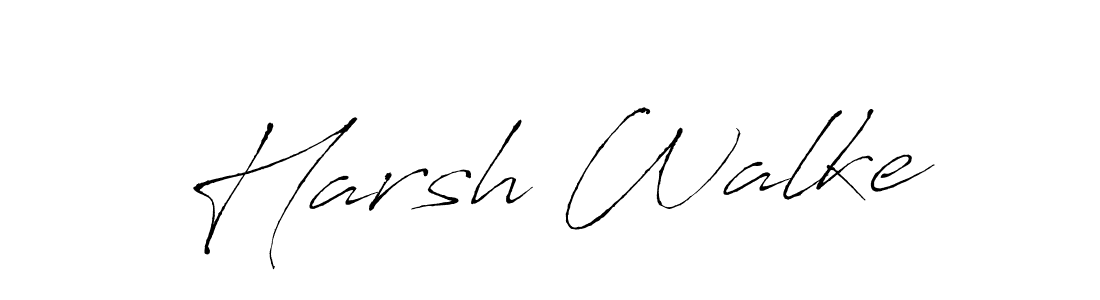Make a beautiful signature design for name Harsh Walke. With this signature (Antro_Vectra) style, you can create a handwritten signature for free. Harsh Walke signature style 6 images and pictures png