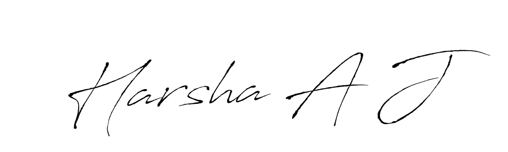 Make a beautiful signature design for name Harsha A J. With this signature (Antro_Vectra) style, you can create a handwritten signature for free. Harsha A J signature style 6 images and pictures png