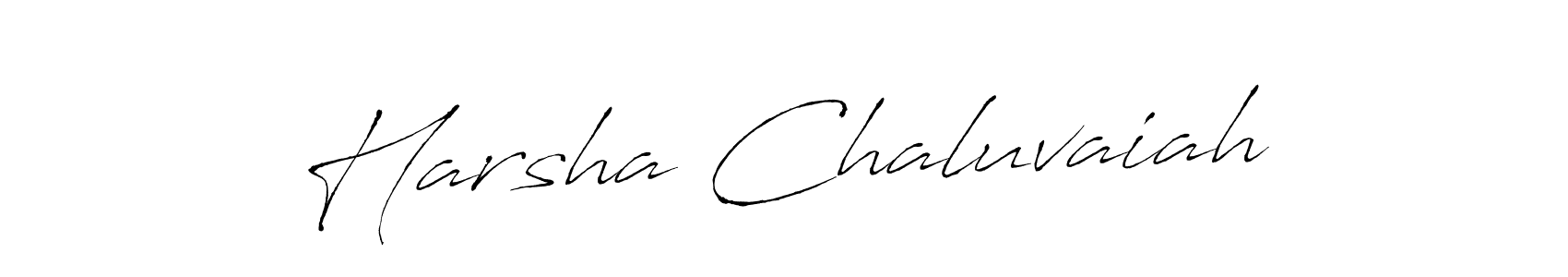 Design your own signature with our free online signature maker. With this signature software, you can create a handwritten (Antro_Vectra) signature for name Harsha Chaluvaiah. Harsha Chaluvaiah signature style 6 images and pictures png