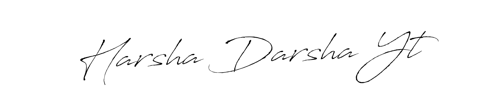 How to make Harsha Darsha Yt name signature. Use Antro_Vectra style for creating short signs online. This is the latest handwritten sign. Harsha Darsha Yt signature style 6 images and pictures png