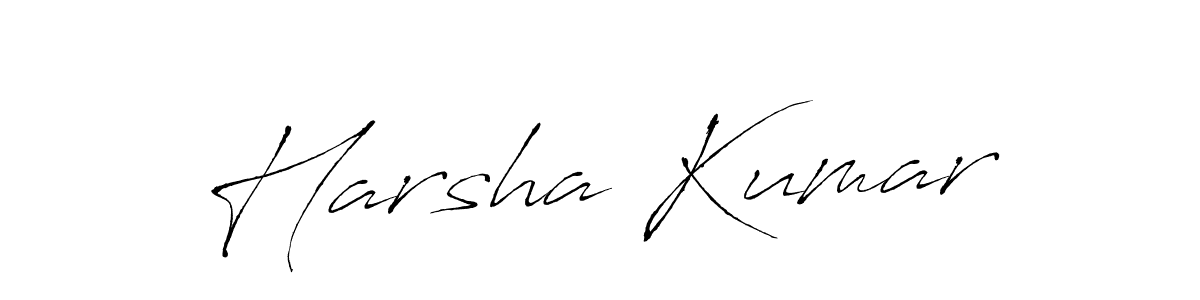 How to make Harsha Kumar name signature. Use Antro_Vectra style for creating short signs online. This is the latest handwritten sign. Harsha Kumar signature style 6 images and pictures png