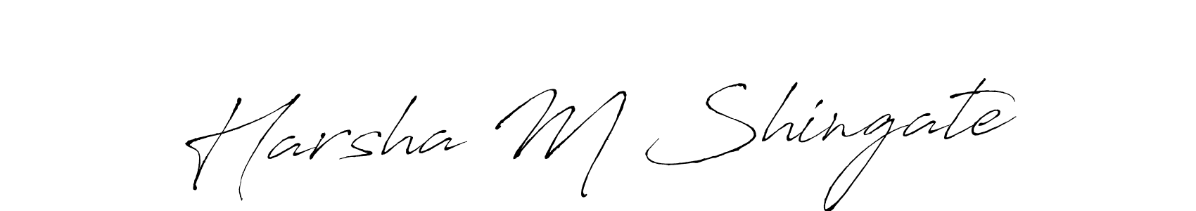 You should practise on your own different ways (Antro_Vectra) to write your name (Harsha M Shingate) in signature. don't let someone else do it for you. Harsha M Shingate signature style 6 images and pictures png