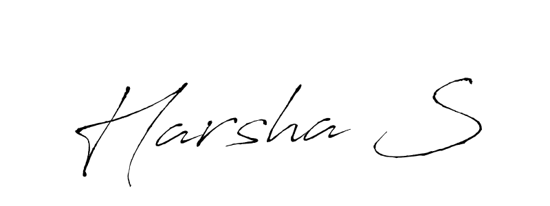 How to make Harsha S signature? Antro_Vectra is a professional autograph style. Create handwritten signature for Harsha S name. Harsha S signature style 6 images and pictures png