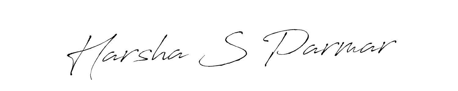 How to make Harsha S Parmar signature? Antro_Vectra is a professional autograph style. Create handwritten signature for Harsha S Parmar name. Harsha S Parmar signature style 6 images and pictures png