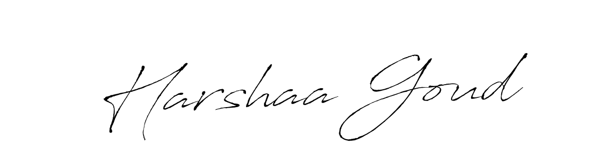 Design your own signature with our free online signature maker. With this signature software, you can create a handwritten (Antro_Vectra) signature for name Harshaa Goud. Harshaa Goud signature style 6 images and pictures png