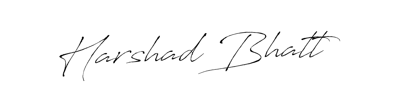 Harshad Bhatt stylish signature style. Best Handwritten Sign (Antro_Vectra) for my name. Handwritten Signature Collection Ideas for my name Harshad Bhatt. Harshad Bhatt signature style 6 images and pictures png